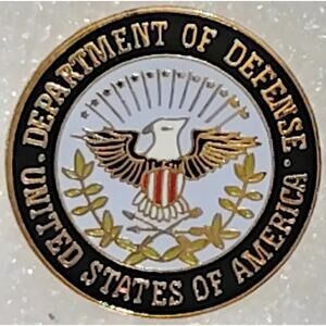 Department of Defense Seal Novelty Hat/Lapel/Brooch Pin, Enamel Metal